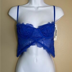 NWT! Urban Outfitters Blue Lace Corset